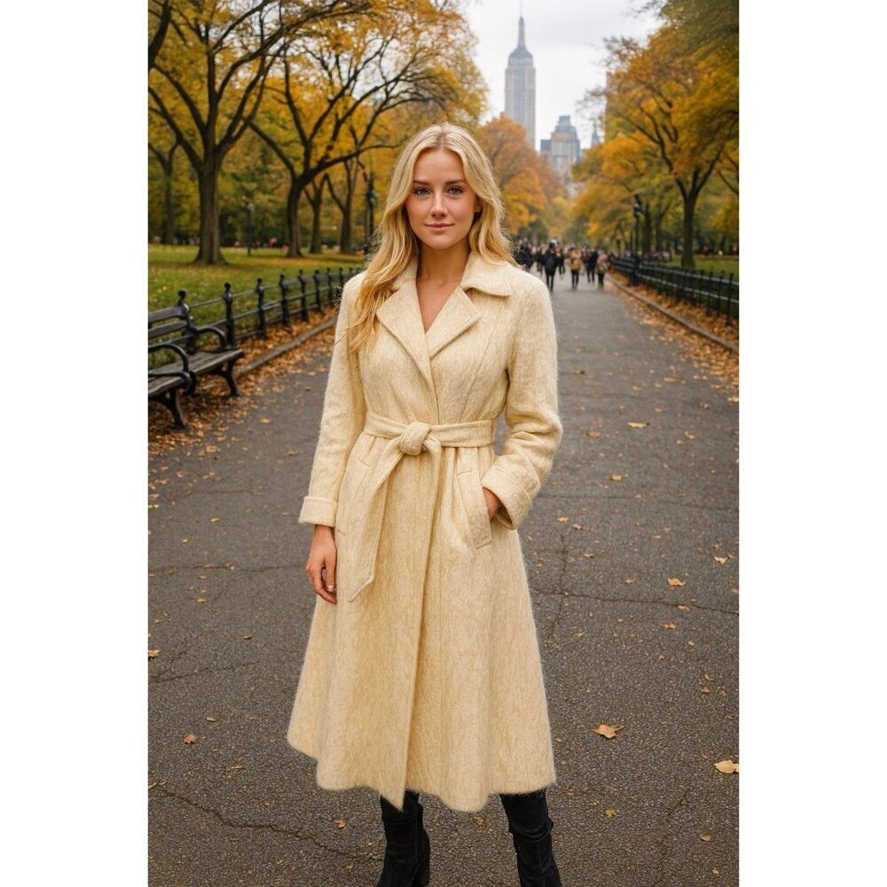 Vintage Mid Century Mohair Trench Coat